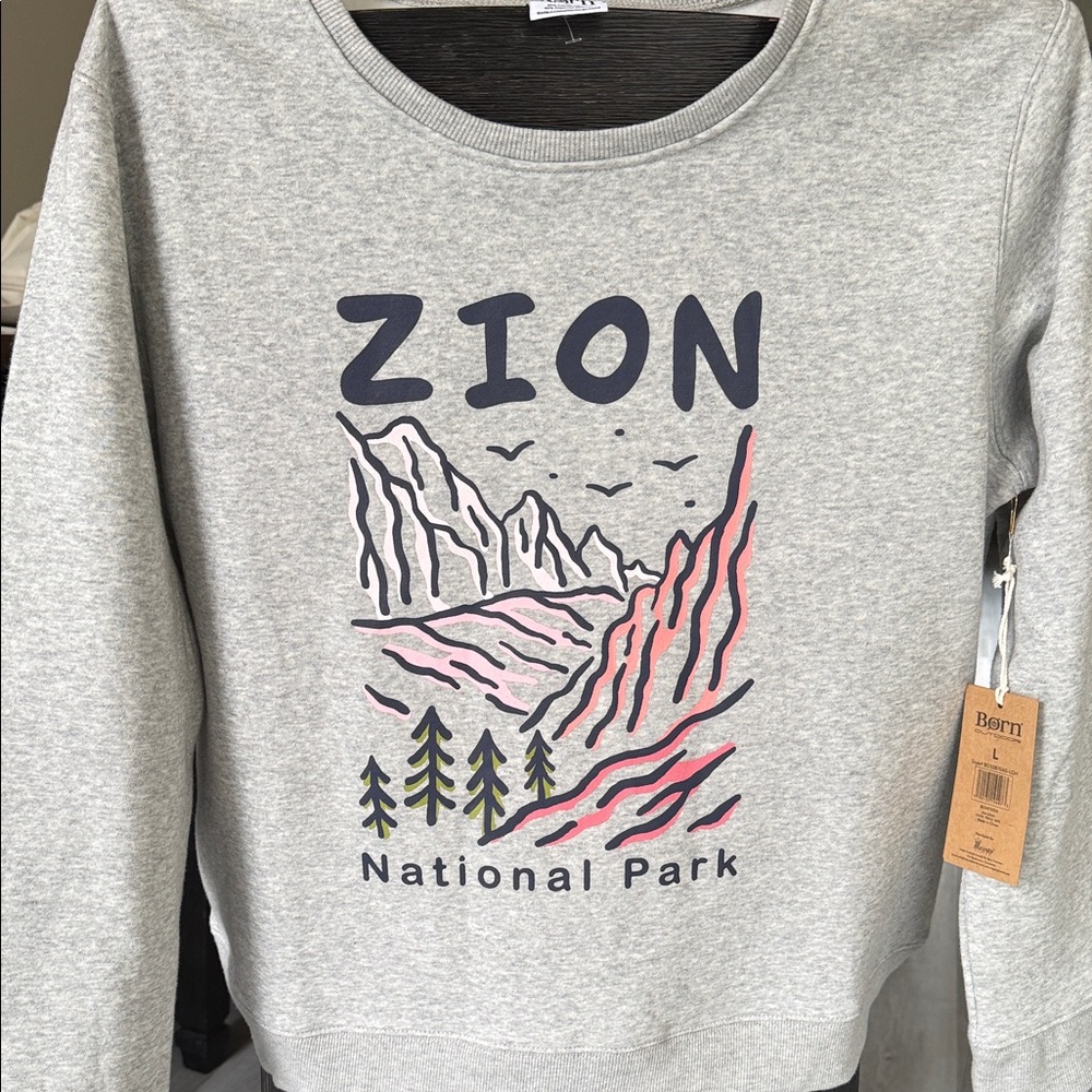 Zion National Park Graphic Gray Sweater